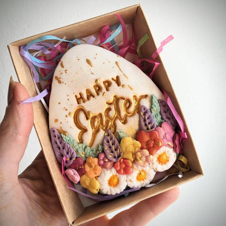 Personalised Easter Egg BiscuitGift Box Vegan Available Personalised Easter Egg BiscuitGift Box Vegan Available