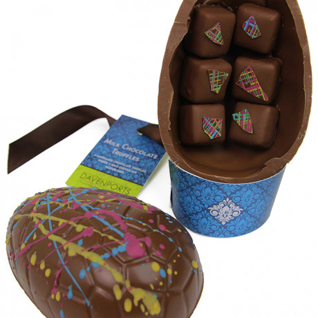 Handmade Milk Chocolate Easter Egg with Hepple Milk Chocolate Inside, 6 pieces