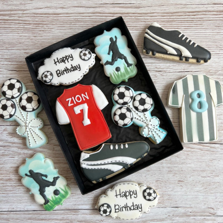 Personalised Football Fan Biscuit Gift