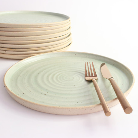 Mint Green Dinner Plate Stone