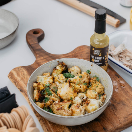 mango and habanero on cauliflower