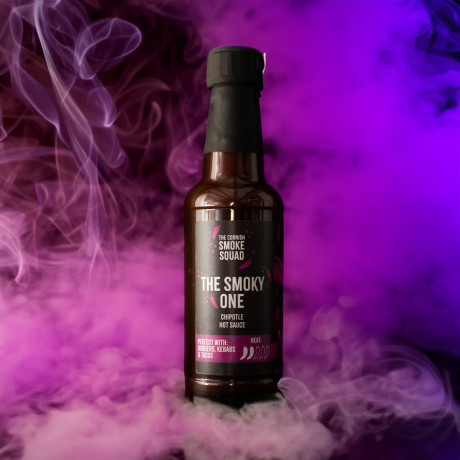 Chipotle Hot Sauce purple smoke behind