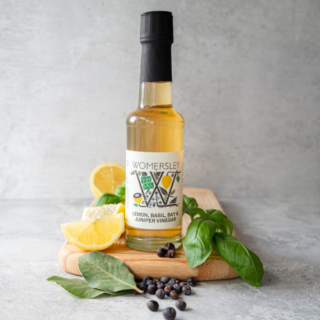 Womersley Foods Lemon, Basil, Bay & Juniper Fruit Vinegar