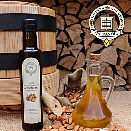 100% RAW Cold Pressed Vegetable Almond Oil - 250ml