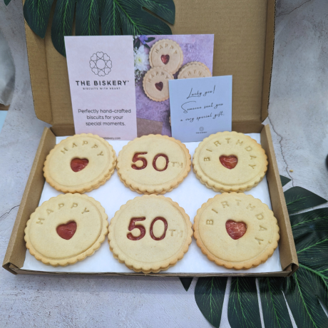 Happy 50th Birthday Biscuits gift
