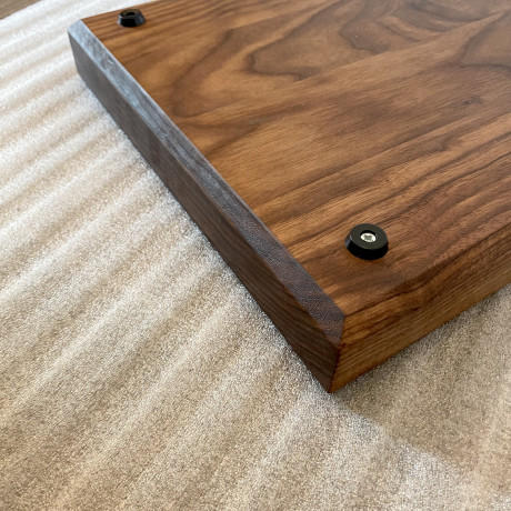 XL Black Walnut Chopping Board - Thick Walnut Chopping Block With Non Slip Rubber Feet XL Black Walnut Chopping Board - Thick Walnut Chopping Block With Non Slip Rubber Feet