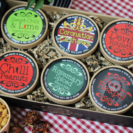 Spicy Hand-Roasted Nut Selection (6 Tubs) Spicy Hand-Roasted Nut Selection (6 Tubs)