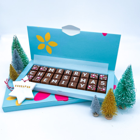 Merry Christmas Chocolates with Personalised Name