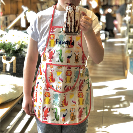 Personalised Wild Animals Kids Apron Personalised Wild Animals Kids Apron