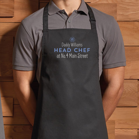 Personalised Head Chef Street Address Apron
