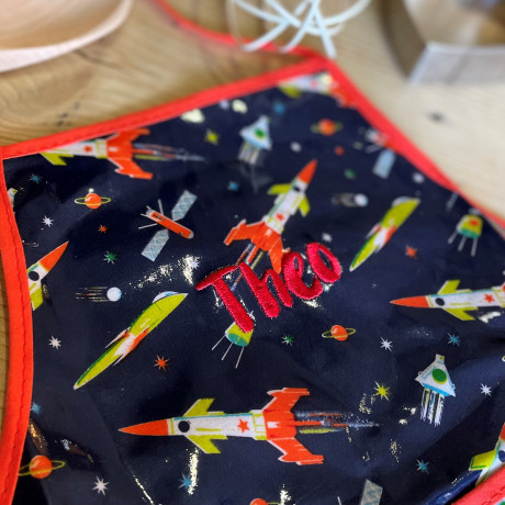 Personalised Space Rocket Kids Apron