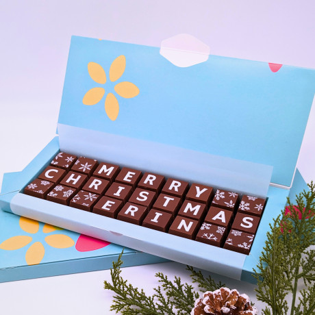 Merry Christmas Chocolates with Personalised Name