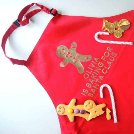 Personalised Kids Gingerbread Christmas Apron