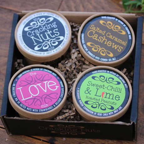 Sister's Hand-Roasted Nut Selection Gift Box (4 Tubs)