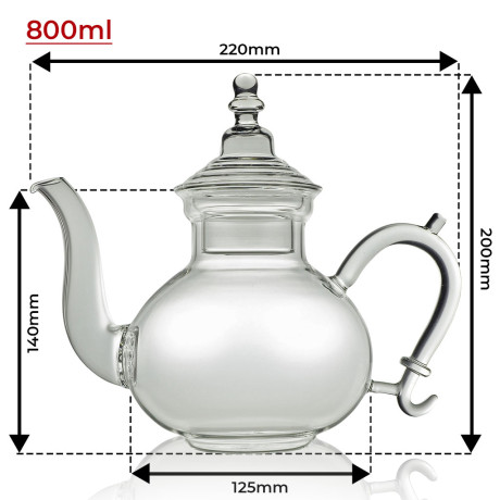 Persian Glass Teapot 800ml