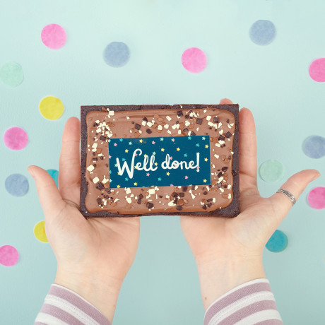 Gluten Free Photo Brownie Slab Happy Birthday Gift
