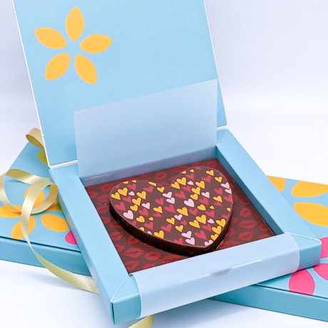 Personalised Message Milk Chocolate Kiss Heart Box