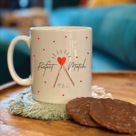 Personalised Perfect Match Valentine's Mug