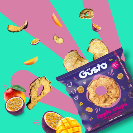 Apple Crisps with Mango and Passion Fruit Flavour Apple Crisps with Mango and Passion Fruit Flavour