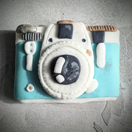 Retro Camera Letterbox Cookie