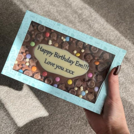 personalised chocolate slab TikTok viral original build your own slab custom toppings gift box present edible gift