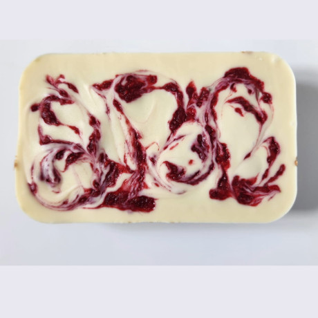 Raspberry and White Chocolate Brownie Slab
