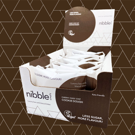 Nibble Simply Cheeky Choc Chip Cookie Dough (12 Packs x 36g)