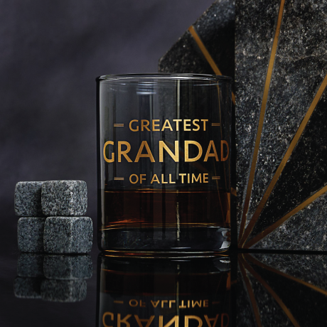 Greatest Grandad Whisky Glass And Whisky Stones