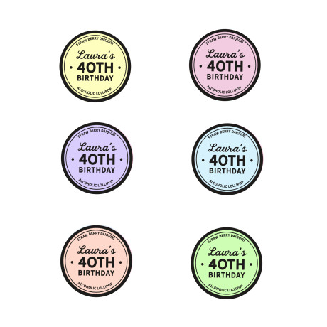 Personalised Bold Birthday Age Lollipop