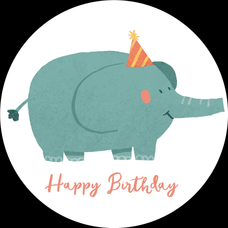 Elephant Birthday Giant Lollipop