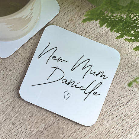 New Mum Script Coaster