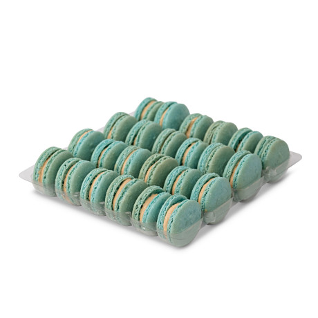 Blue Salted Caramel Macarons in Bulk (Tray of 24)