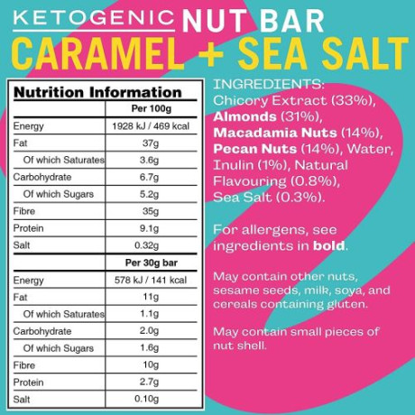 Low-Carb Keto Bars with Caramel & Sea Salt
