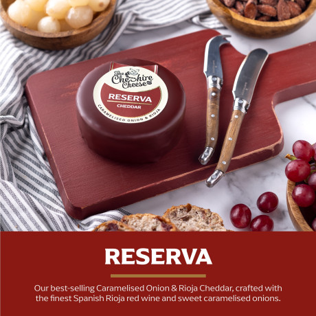Reserva - Caramelised Onion & Rioja Cheddar Cheese - Waxed Truckle 200g