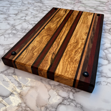 Exotic Wooden Chopping Board - Rare Handmade Striped Chopping Board - The Golden Eagle