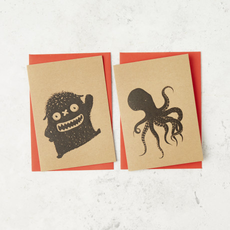 Monster and Octopus Greetings Cards – Chocolates By Post Delivery