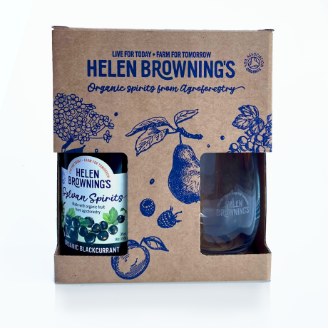 Helen Browning's Organic Sylvan Spirit - Blackcurrant and Glass Gift Set