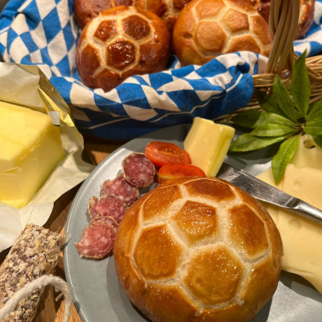 Pretzel Football Buns