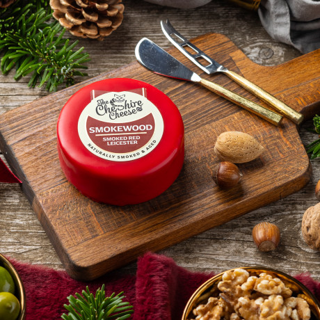 Smokewood - Smoked & Aged Red Leicester Cheese - Waxed Truckle 200g