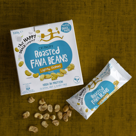 The Happy Snack Company Lightly Salted Roasted Fava Beans 20 x 25g