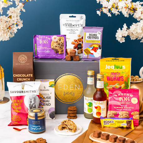 Vegan Luxury Gourmet Food Hamper, Unique Personalised Gift, Optional Gin, Prosecco or Mocktails
