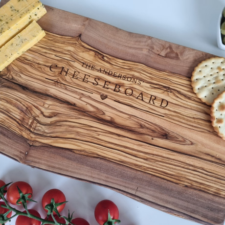 CustomEngraved Olive Wood Serving Board Charcuterie Board