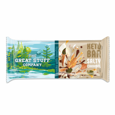 Baked Keto Bars - Almond Salted Caramel - 12 x 40g bars