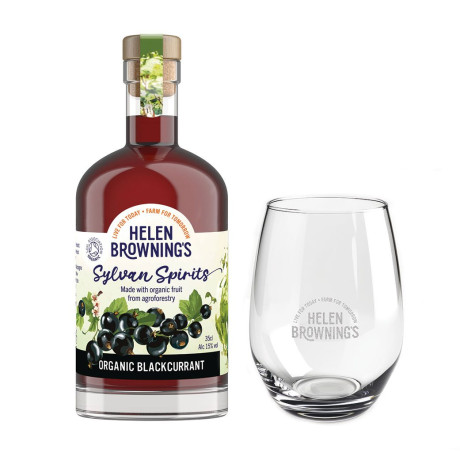 Helen Browning's Organic Sylvan Spirit - Blackcurrant and Glass Gift Set