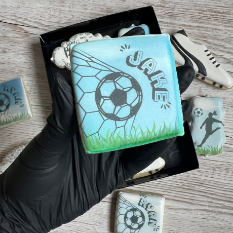 Personalised Football Fan Biscuit Gift