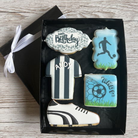 Personalised Football Fan Biscuit Gift