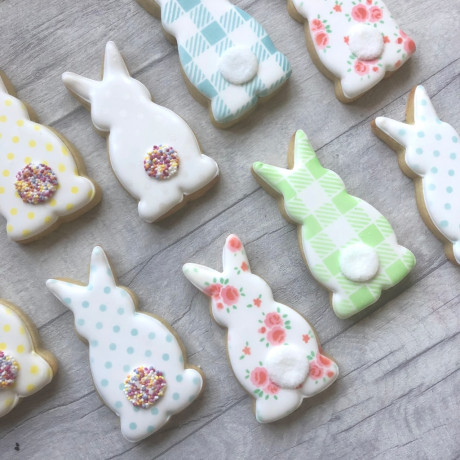 Cute Cotton Tail Bunny Biscuits For Your Easter Basket