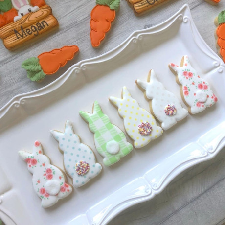 Cute Cotton Tail Bunny Biscuits For Your Easter Basket
