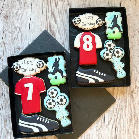 Personalised Football Fan Biscuit Gift