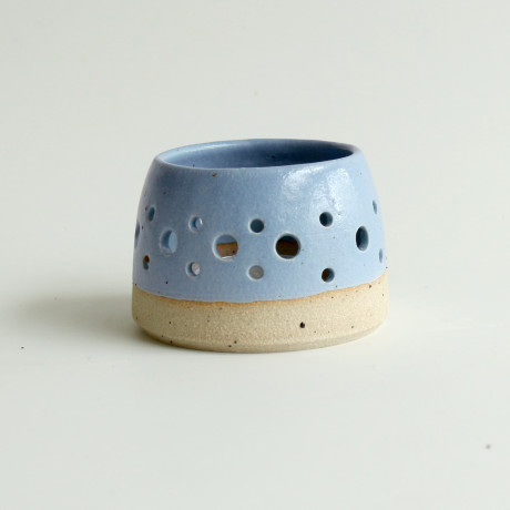 Hand Thrown Ceramic Mini Lantern Tealight Holder - Stone Series